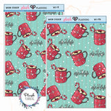 Washi Strips Deco Planner Stickers, Decorative Stickers, Christmas, Style 19, Hot Chocolate Peppermint