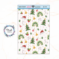 Washi Strips Deco Planner Stickers, Decorative Stickers, Christmas Edition Style 25, Trees, Bells, Hats