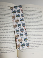 Kitty Cats with Glasses Bookmark, Rounded Corners