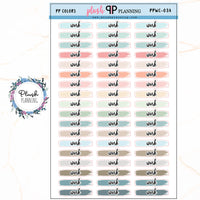 WORK Watercolor Swatches Planner Stickers