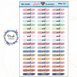 WORK Watercolor Swatches Planner Stickers