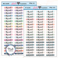 THIS WEEK Watercolor Swatches Planner Stickers