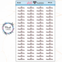 Vacation Script Planner Stickers