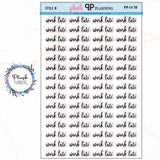 WORK LATE Script Planner Stickers, Black Color, Different Styles