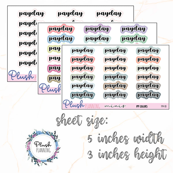 PAYDAY SCRIPT Planner Stickers