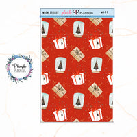 Washi Strips Deco Planner Stickers, Decorative Stickers, Christmas Edition Style 11,