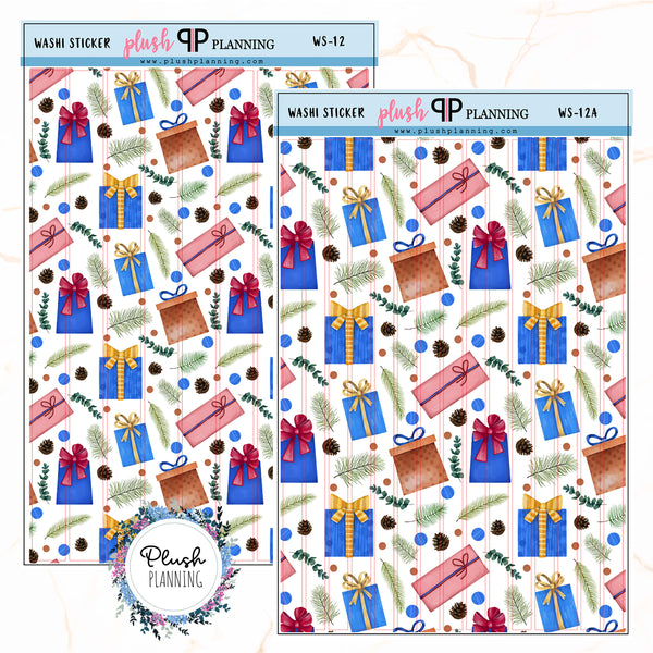 Washi Strips Deco Planner Stickers, Decorative Stickers, Christmas Edition Style 12,