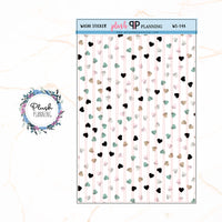 Washi Hearts Strips Deco Planner Stickers