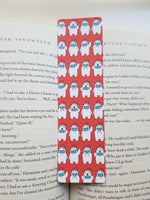 Polar Bear with Mask, Quarantine Pattern Bookmark, Holiday Patterns, Rounded Corners