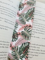 Green and Pink Plants Pattern Bookmarks, Rounded Corners