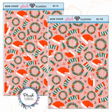 Washi Strips Deco Planner Stickers, Decorative Stickers, Christmas Edition Style 16, Wreaths and Hats