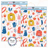 Washi Strips Deco Planner Stickers, Decorative Stickers, Christmas Edition Style 24, Sweaters and Scarf