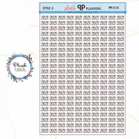 2021 YEAR Script Planner Stickers