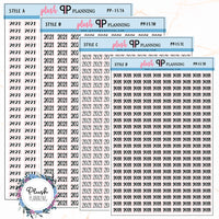 2021 YEAR Script Planner Stickers