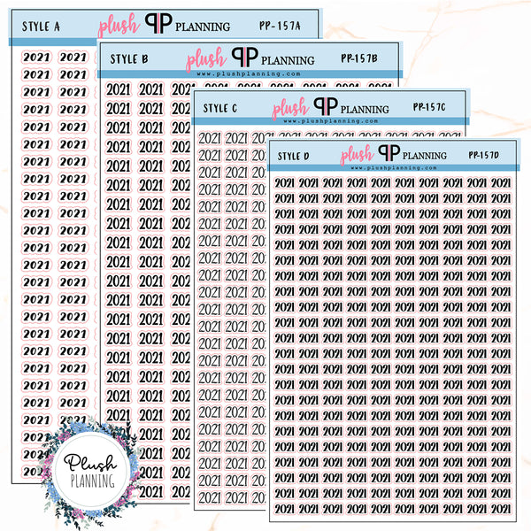 2021 YEAR Script Planner Stickers