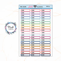 Zoom Label Tracker Planner Stickers