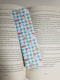 Cute Puppies Plaid Design Bookmark, Rounded Corners