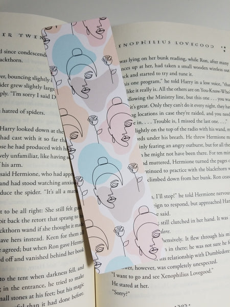 Face Pattern Bookmark, Rounded Corners