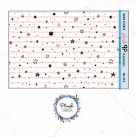 Washi Strips Deco Planner Stickers, Decorative Stickers, Black Stars Pattern Style 28,