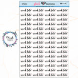 WORK LATE Script Planner Stickers, Black Color, Different Styles