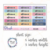 AFTERNOON Header SCRIPT Planner Stickers