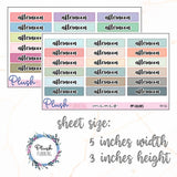 AFTERNOON Header SCRIPT Planner Stickers