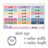 Work Planner Stickers, Minis Collection