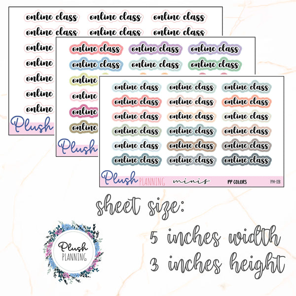 Online Class Script Planner Stickers