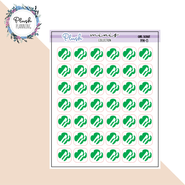 Girl Scout Icon Planner Stickers, Girl Scout Meeting Tracker, Girl Scout Tracker, Minis Collection