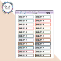 Hair Appt Label Tracker Planner Stickers