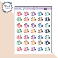 Podcast Icon Tracker Planner Stickers, Mix Colors, Mini Collection