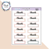 Church Script Planner Stickers, Mini Collection