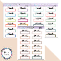 Church Script Planner Stickers, Mini Collection