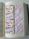 Cool Alpacas Pattern Bookmarks, Rounded Corners