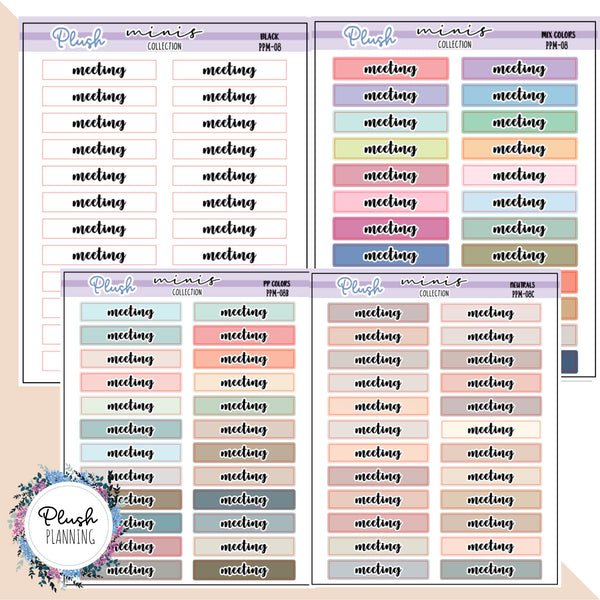 Meeting Script Header Planner Stickers