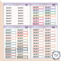 Wax Appt Label Tracker Planner Stickers, Mini Collection