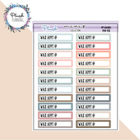 Wax Appt Label Tracker Planner Stickers, Mini Collection