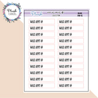 Wax Appt Label Tracker Planner Stickers, Mini Collection