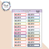 Nail Appt Label Tracker Planner Stickers