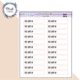 VET Appt Label Tracker Planner Stickers, Black, Mix Colors, PP Colors, Neutrals, Mini Collection