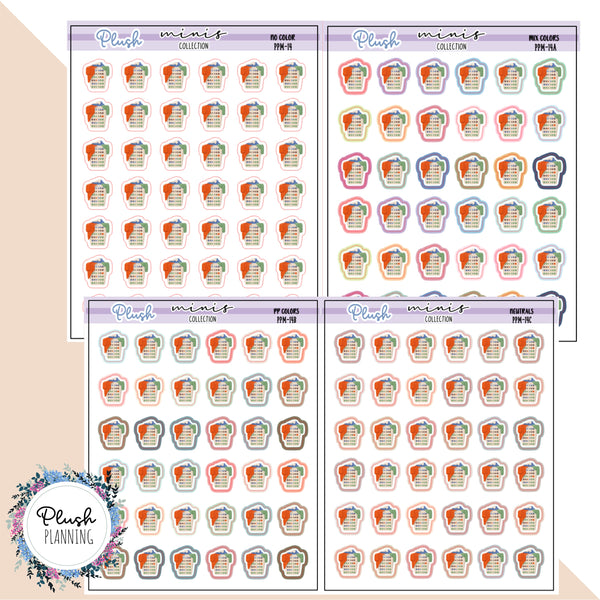 Laundry Basket Icon Planner Stickers