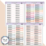 Hair Appt Label Tracker Planner Stickers