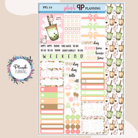 Bunny Bubble Tea Lover Sampler Planner Stickers