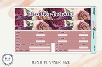 8.5x11 Planner Size Budget Monthly Kit or Singles