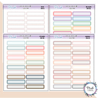 Basic Label Planner Stickers, Minis Collection