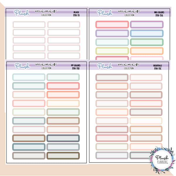 Basic Label Planner Stickers, Minis Collection