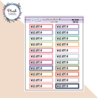 Wax Appt Label Tracker Planner Stickers, Mini Collection