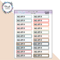 Nail Appt Label Tracker Planner Stickers