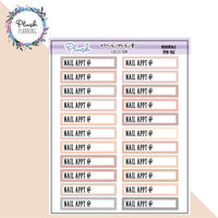 Nail Appt Label Tracker Planner Stickers