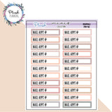 Nail Appt Label Tracker Planner Stickers